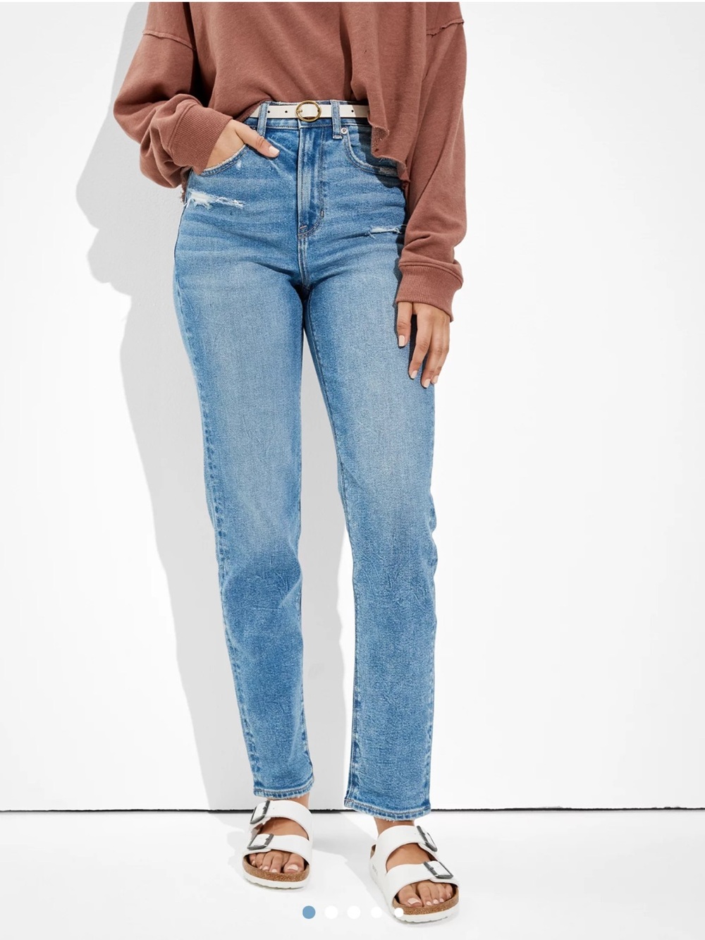 American Eagle Stretch Mom Straight Leg Jeans Size 4